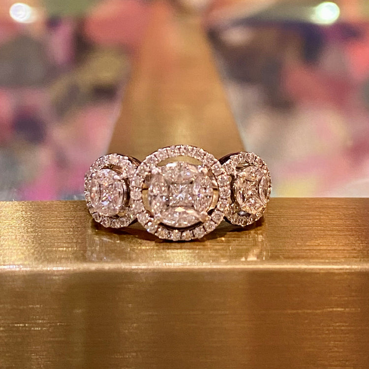 1.06TCW Diamond Cluster Ring