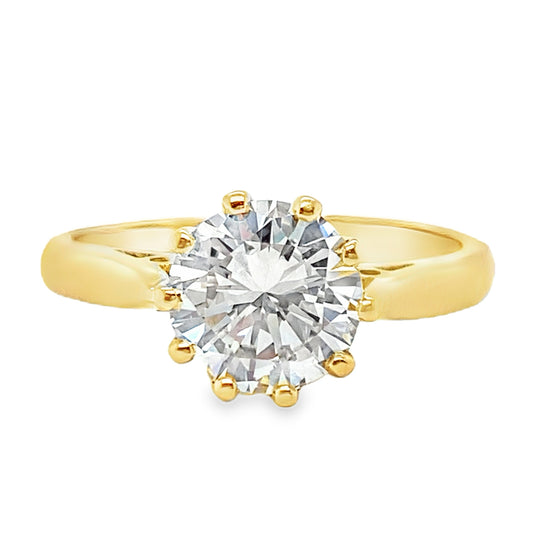1.72CT 10 Prong Solitaire Diamond Ring