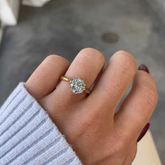 1.72CT 10 Prong Solitaire Diamond Ring