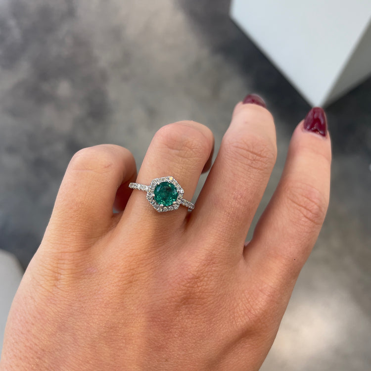 Emerald & Diamond Ring by Noam Carver