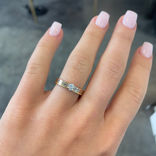 Tri Gold Diamond Ring by Cartier