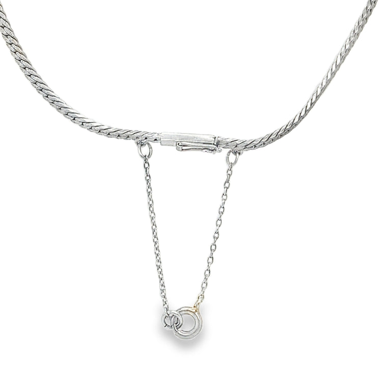 European Cut Diamond Drop Necklace