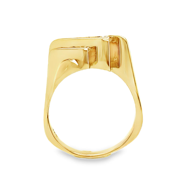 Channel Set Square Shank Diamond Ring