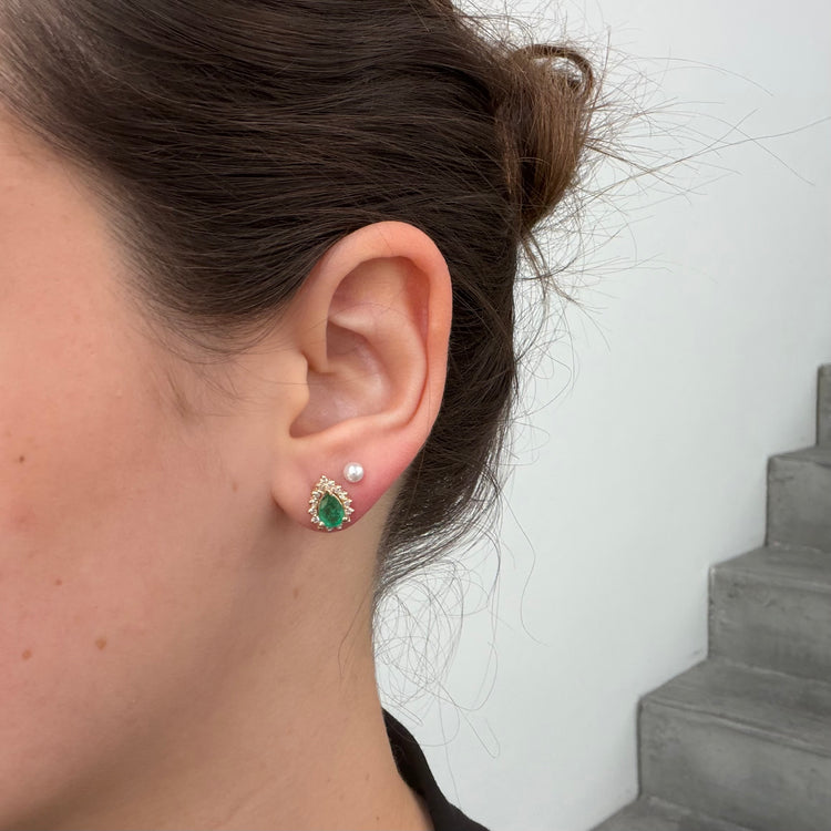 Emerald & Diamond Earrings by Effy