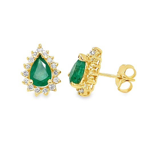 Emerald & Diamond Earrings by Effy