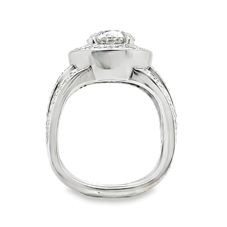 Double Split Shank Diamond Ring