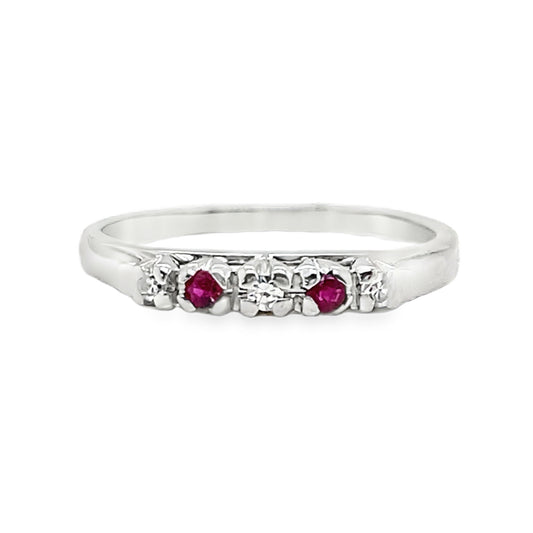 .03TCW Diamond & Ruby Ring