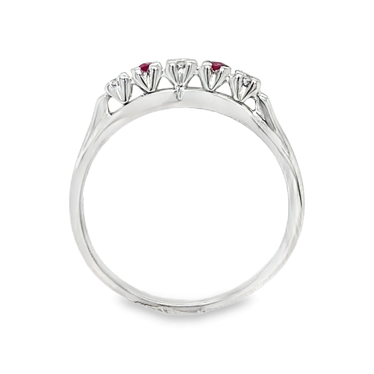 .03TCW Diamond & Ruby Ring