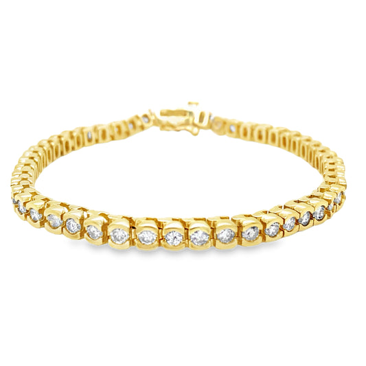 Half Bezel Diamond Tennis Bracelet