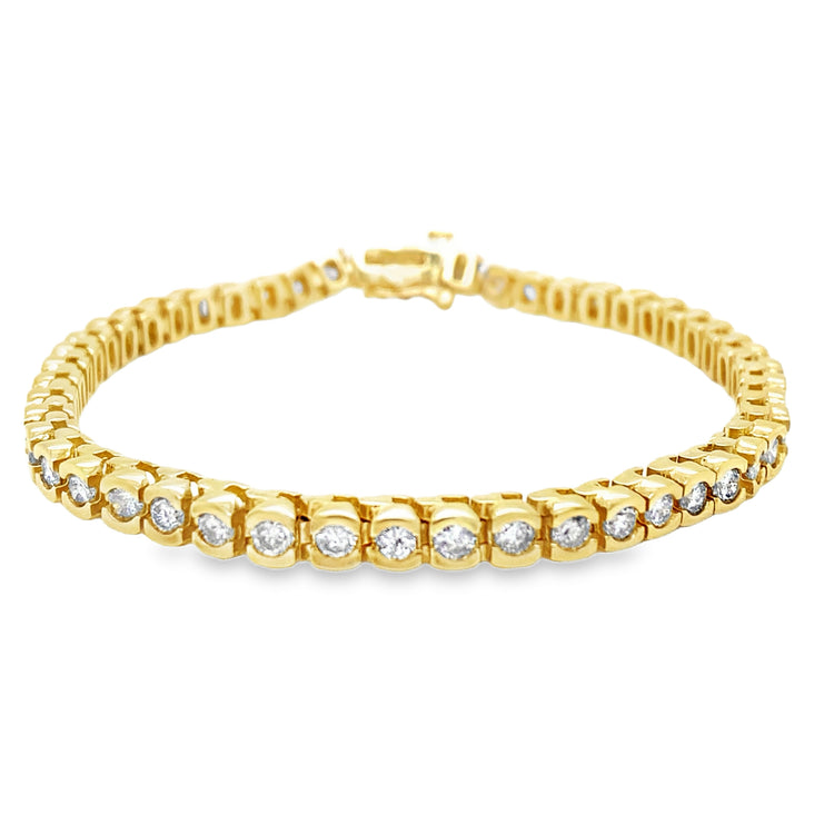 Half Bezel Diamond Tennis Bracelet