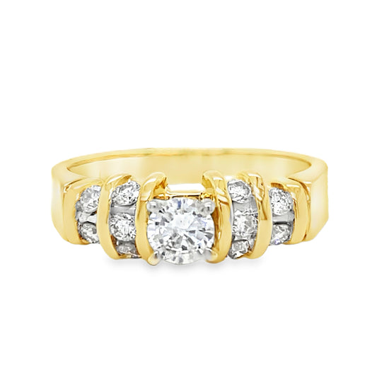18K Channel Set Diamond Ring