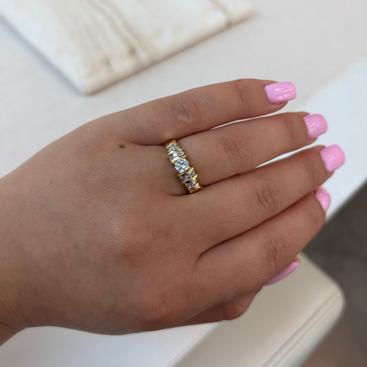 18K Channel Set Diamond Ring