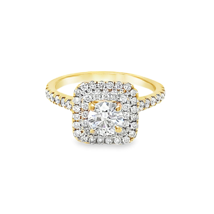 Double Halo Lab Grown Diamond Ring