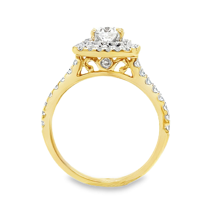 Double Halo Lab Grown Diamond Ring