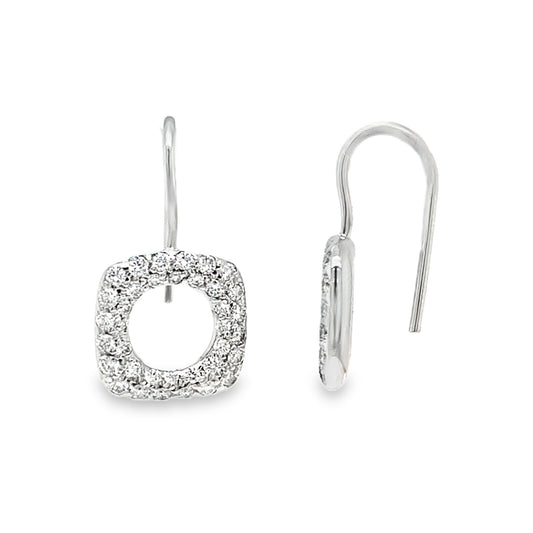 Pave Cushion Drop earrings by Tiffany & Co.