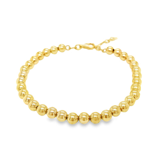 14K Bead Link Bracelet