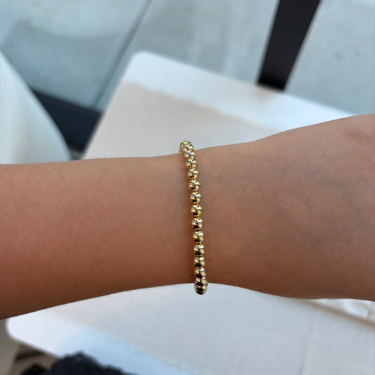 14K Bead Link Bracelet