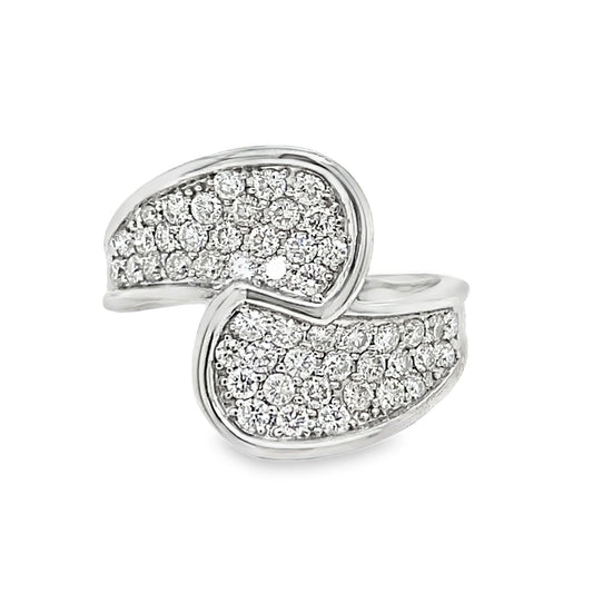 .50TCW Diamond Bypass Ring