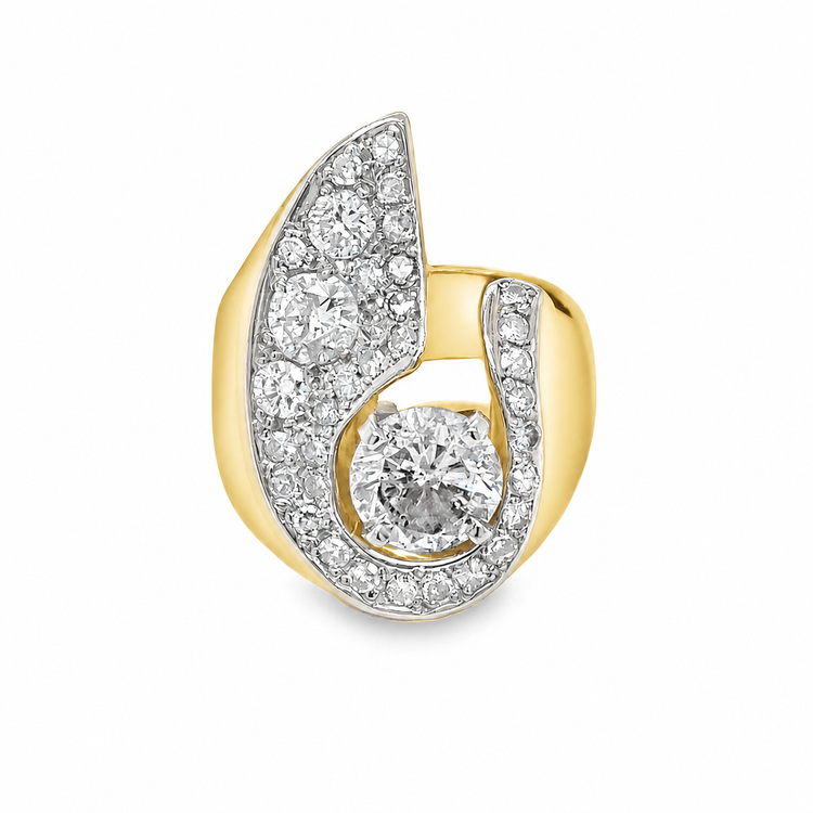 2.55TCW Free Form Diamond Ring