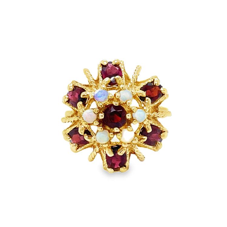 Garnet & Opal Cocktail Ring