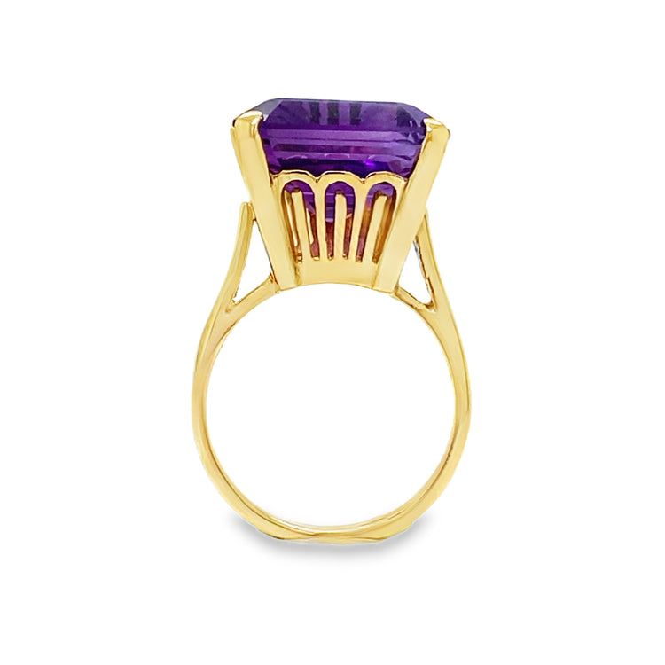 Oversized Statement Amethyst Ring