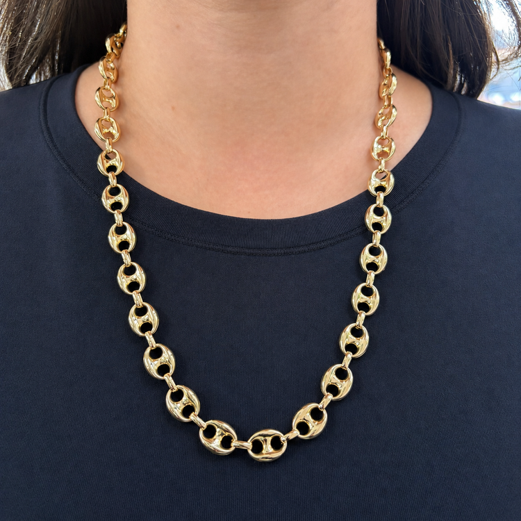 24 Inch Hollow Puffed Mariner Chain