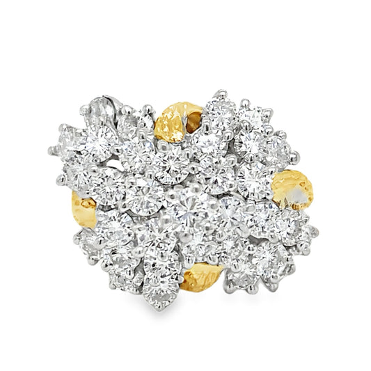 3.50TCW Diamond Cluster Ring