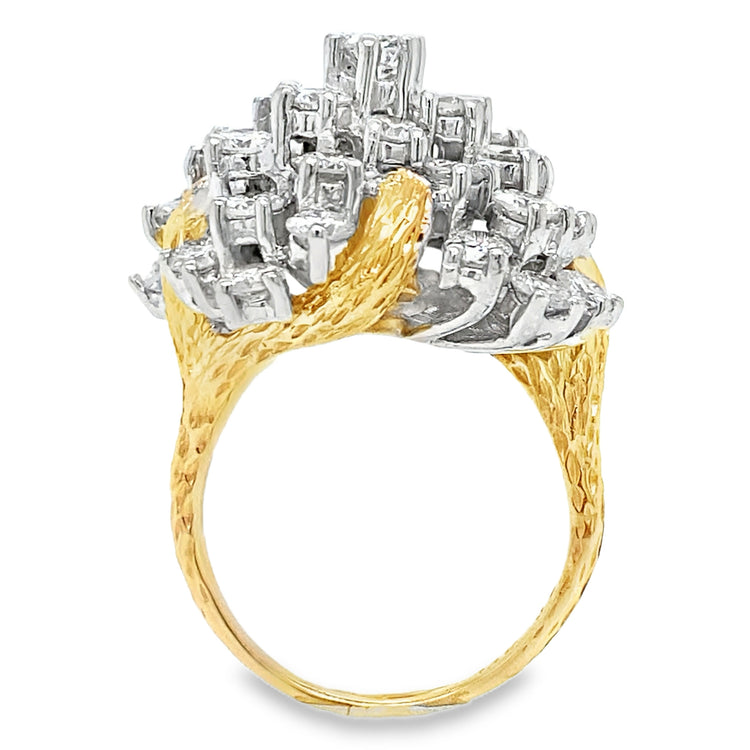 3.50TCW Diamond Cluster Ring
