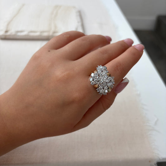 3.50TCW Diamond Cluster Ring