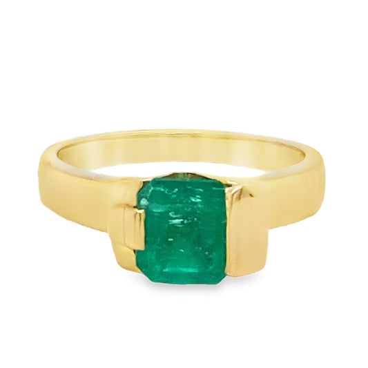 Asymmetrical Emerald RIng