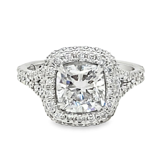 1.51TCW Halo Diamond Ring