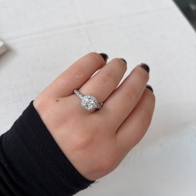 Princess Cut Diamond Halo Ring