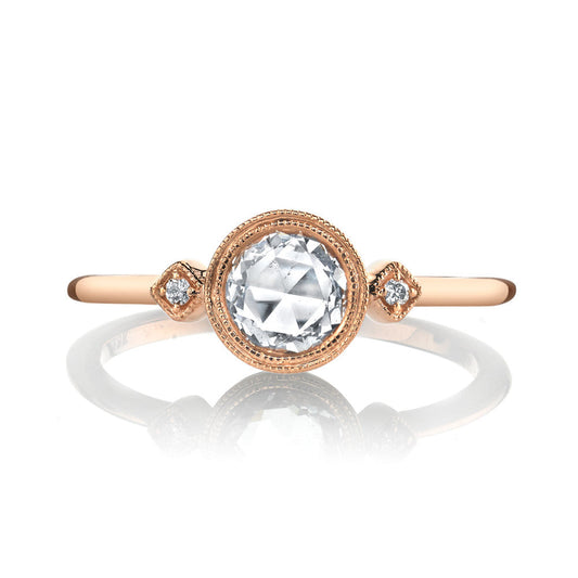 Rose Cut Diamond Engagement Ring
