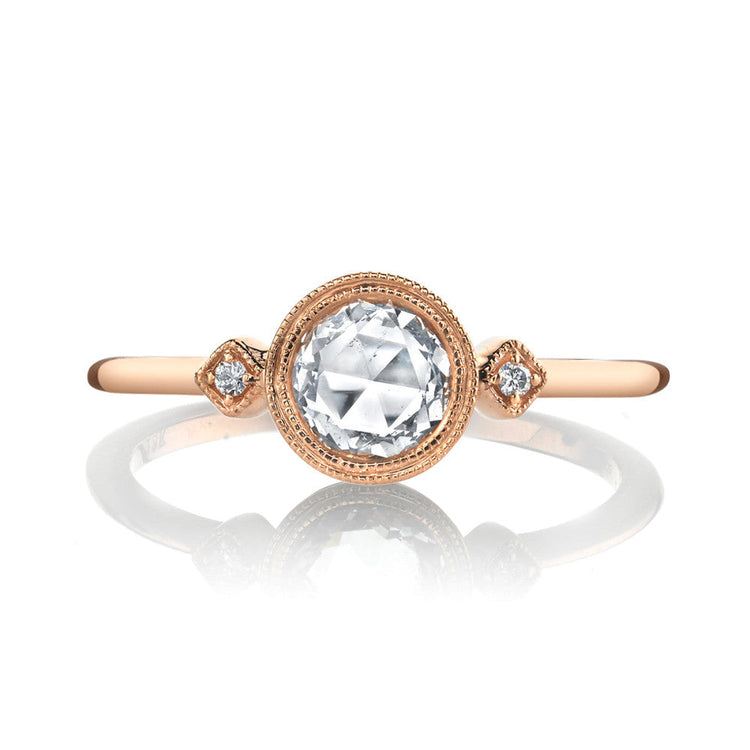 Rose Cut Diamond Engagement Ring