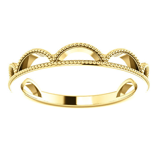 Milgrain Stacking Band