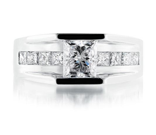 1.60TCW Princess Cut Diamond Ring