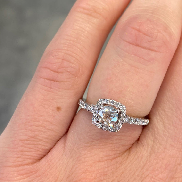 Canadian Diamond Halo Ring