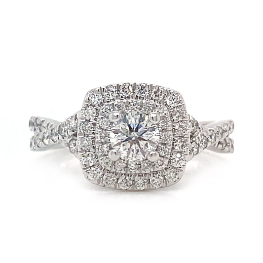 Double Halo Canadian Diamond Ring