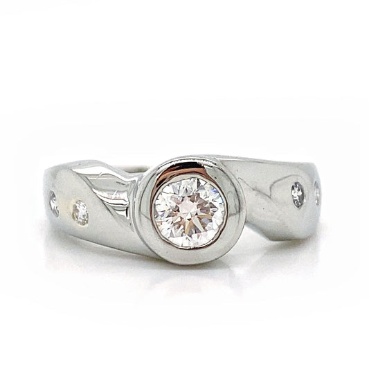 Bezel Set Diamond Ring