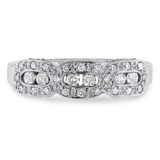 Scalloped Diamond Ring