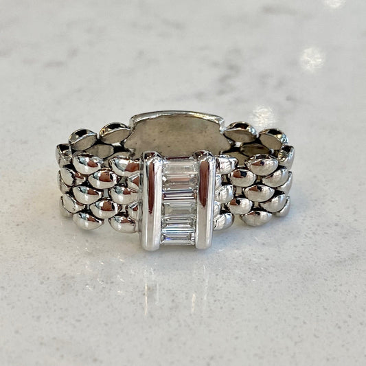 Baguette Diamond Chain Ring