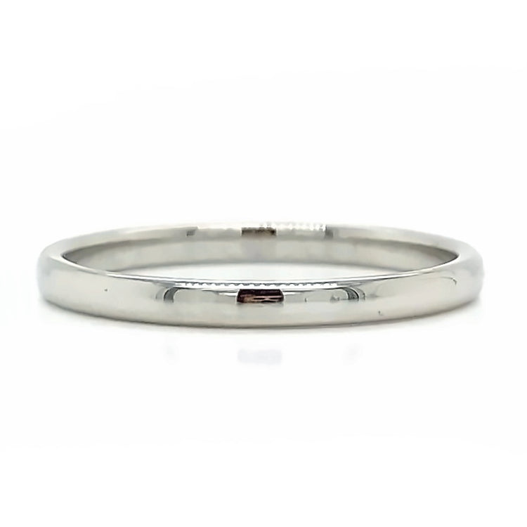 2mm White Gold Band