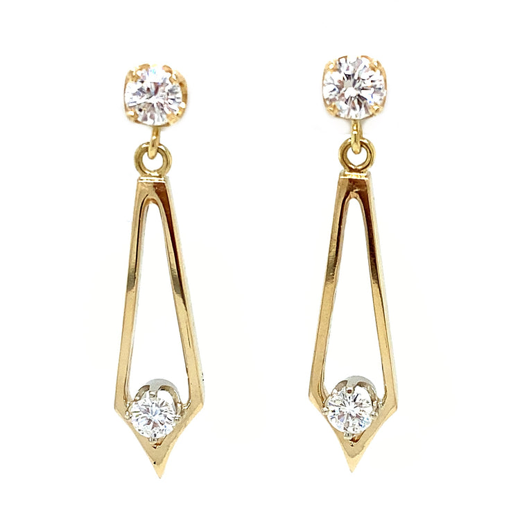 1.50TCW Diamond Drop Earrings