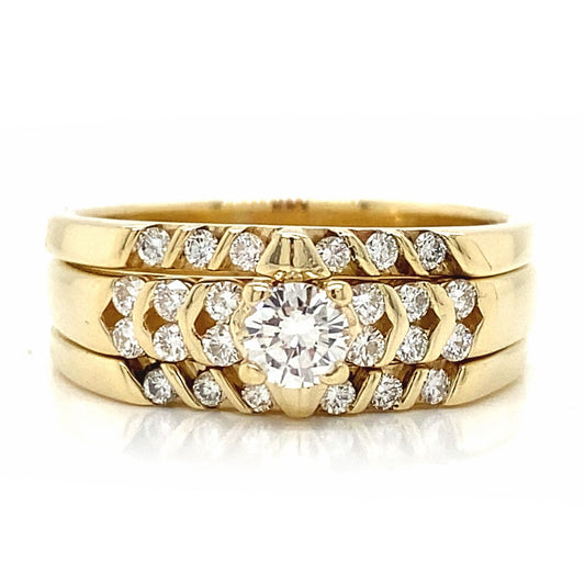 3 Piece Diamond Wedding Set