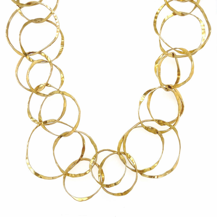 Handmade Gold Loops Necklace