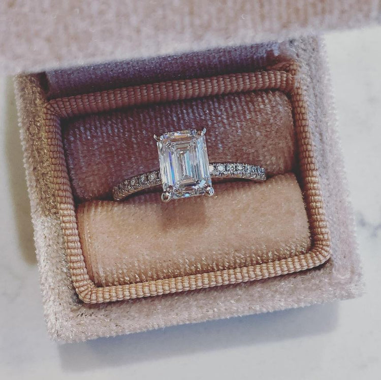 1.71TCW Emerald Cut Diamond Ring
