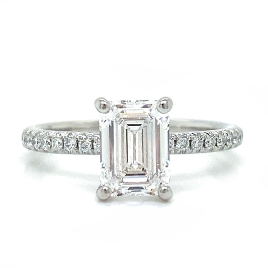 1.71TCW Emerald Cut Diamond Ring