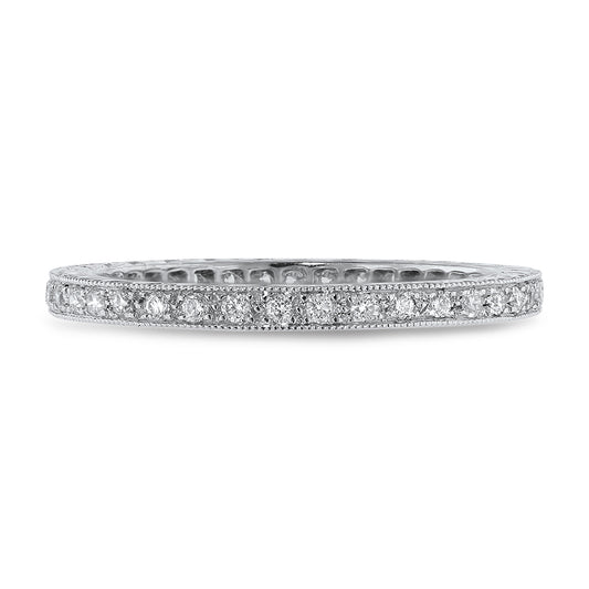 Carved Diamond Eternity Band