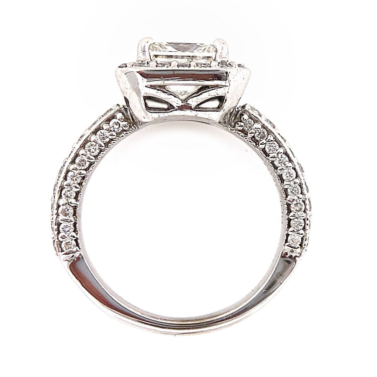 1.65TCW Diamond Halo Ring