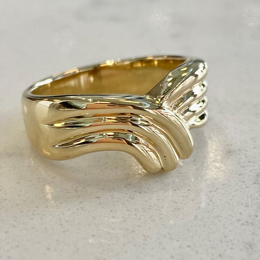Wide Wave Ring